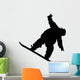Stunt Snowboarder Silhouette Wall Decal