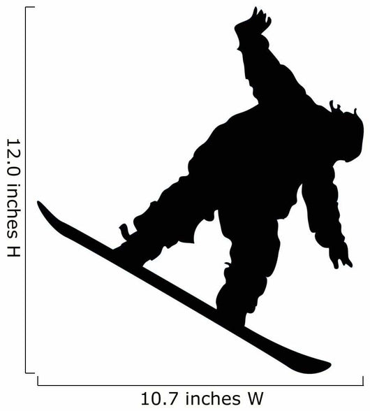 Stunt Snowboarder Silhouette Wall Decal