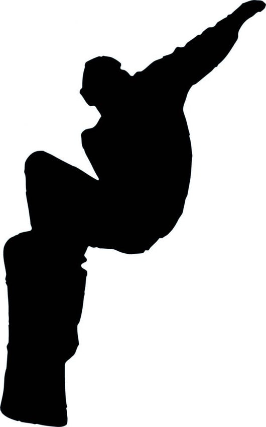 Jump Snowboarder Silhouette Wall Decal