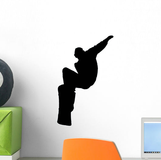 Jump Snowboarder Silhouette Wall Decal