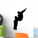 Jump Snowboarder Silhouette Wall Decal
