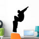 Jump Snowboarder Silhouette Wall Decal