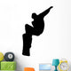 Jump Snowboarder Silhouette Wall Decal
