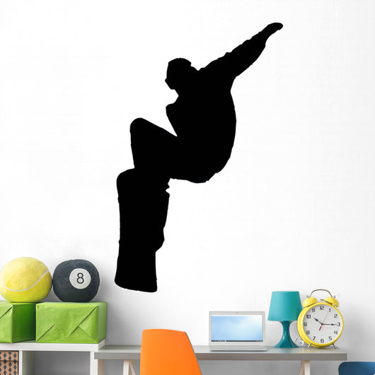 Jump Snowboarder Silhouette Wall Decal