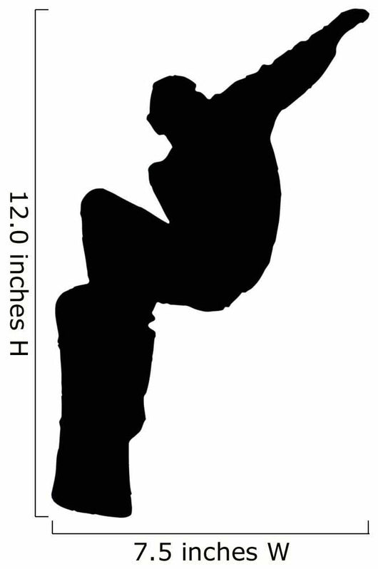 Jump Snowboarder Silhouette Wall Decal