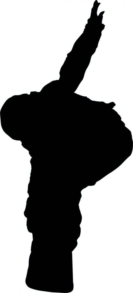 Stunt Snowboarding Silhouette Wall Decal