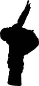 Stunt Snowboarding Silhouette Wall Decal