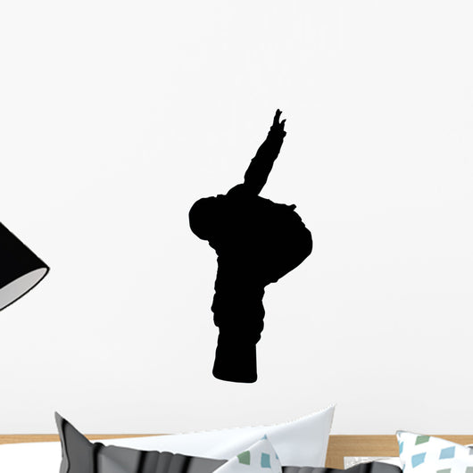 Stunt Snowboarding Silhouette Wall Decal