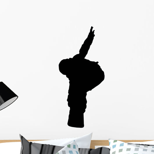 Stunt Snowboarding Silhouette Wall Decal