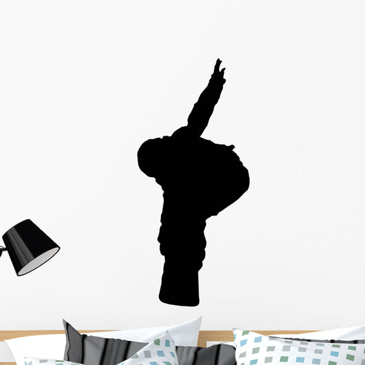 Stunt Snowboarding Silhouette Wall Decal