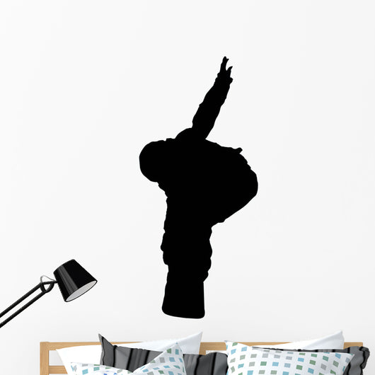 Stunt Snowboarding Silhouette Wall Decal
