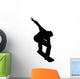 Snow Boarding Stunt Silhouette Wall Decal