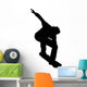 Snow Boarding Stunt Silhouette Wall Decal
