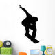 Snow Boarding Stunt Silhouette Wall Decal