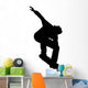 Snow Boarding Stunt Silhouette Wall Decal