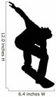 Snow Boarding Stunt Silhouette Wall Decal