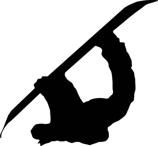 Flipping Snowboard Silhouette Wall Decal