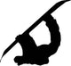 Flipping Snowboard Silhouette Wall Decal