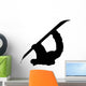 Flipping Snowboard Silhouette Wall Decal