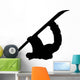Flipping Snowboard Silhouette Wall Decal