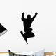 Excited Snowboard Silhouette Wall Decal