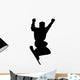 Excited Snowboard Silhouette Wall Decal