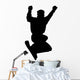 Excited Snowboard Silhouette Wall Decal
