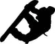 Hang Tight Snowboarder Silhouette Wall Decal