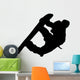Hang Tight Snowboarder Silhouette Wall Decal