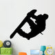Hang Tight Snowboarder Silhouette Wall Decal