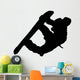 Hang Tight Snowboarder Silhouette Wall Decal