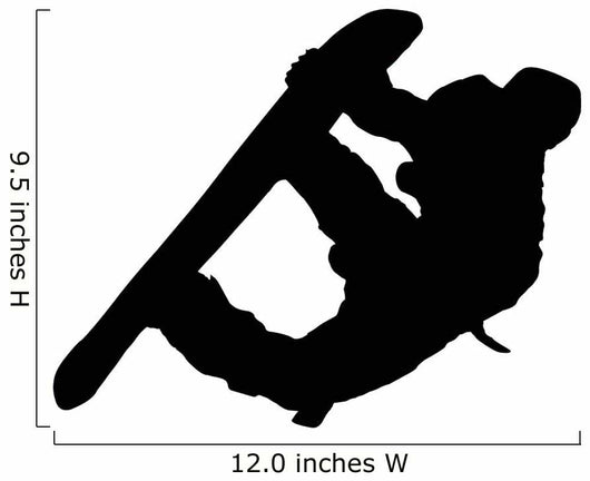 Hang Tight Snowboarder Silhouette Wall Decal