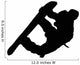 Hang Tight Snowboarder Silhouette Wall Decal