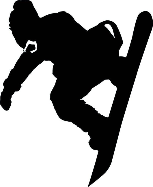 Hang Loose Snowboarder Silhouette Wall Decal