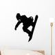 Hang Loose Snowboarder Silhouette Wall Decal