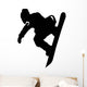 Hang Loose Snowboarder Silhouette Wall Decal