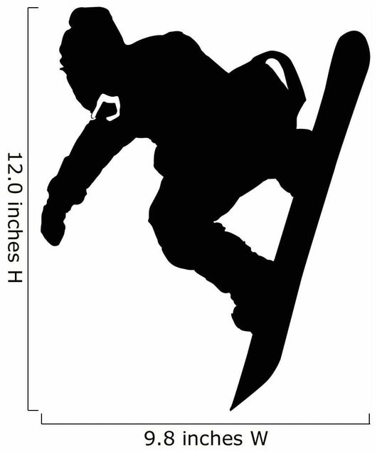 Hang Loose Snowboarder Silhouette Wall Decal