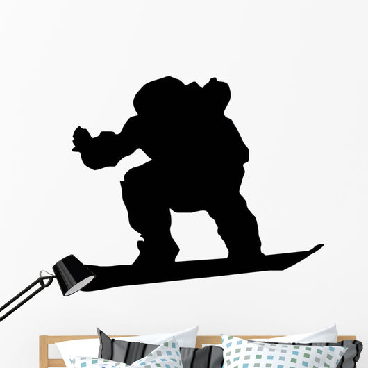 Snowboarder Silhouette Wall Decal