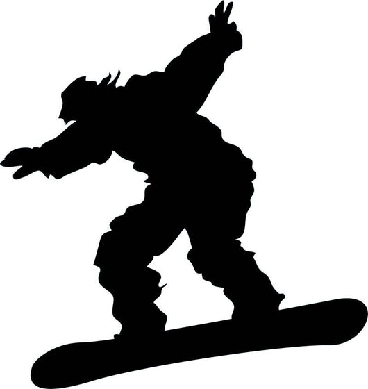 Snowboarder Silhouette Wall Decal