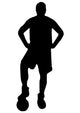Soccer Silhouette Posing Wall Decal