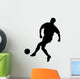 Kicking Soccer Silhouette Wall Decal