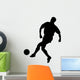 Kicking Soccer Silhouette Wall Decal