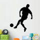 Kicking Soccer Silhouette Wall Decal