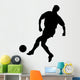 Kicking Soccer Silhouette Wall Decal