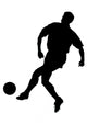 Kicking Soccer Silhouette Wall Decal