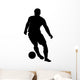 Dribbling Soccer Silhouette Wall Decal