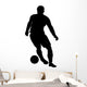 Dribbling Soccer Silhouette Wall Decal