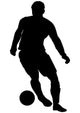 Dribbling Soccer Silhouette Wall Decal