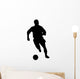 Running Soccer Silhouette Wall Decal