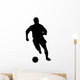 Running Soccer Silhouette Wall Decal